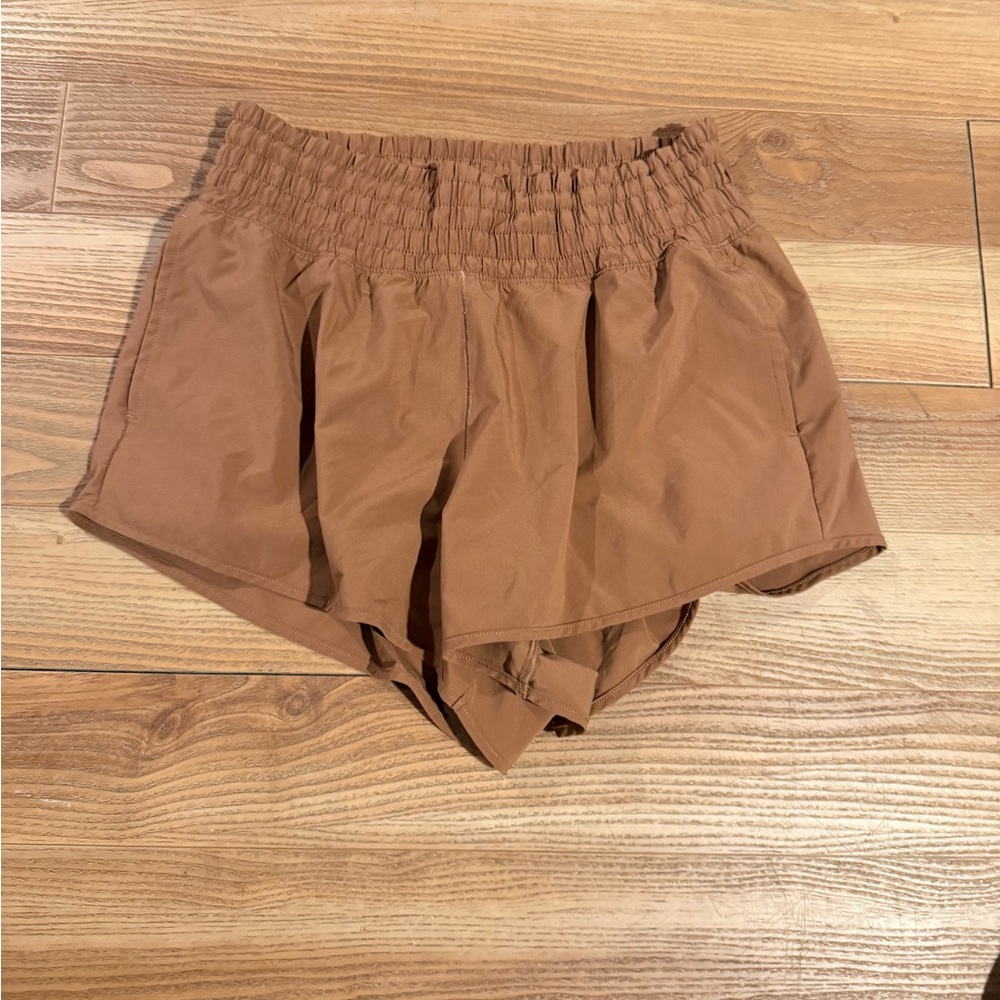 Aerie High Waist Brown Shorts